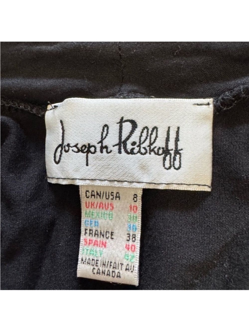 Joseph Ribkoff Elegant Black Waterfall Cardigan - Picture 2 of 4